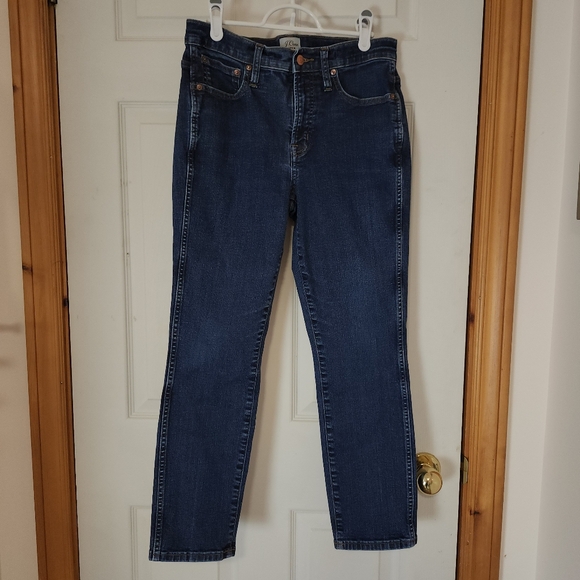 J. Crew 9" vintage straight leg jeans dark wash lightweight stretch women's 28 - Picture 4 of 14